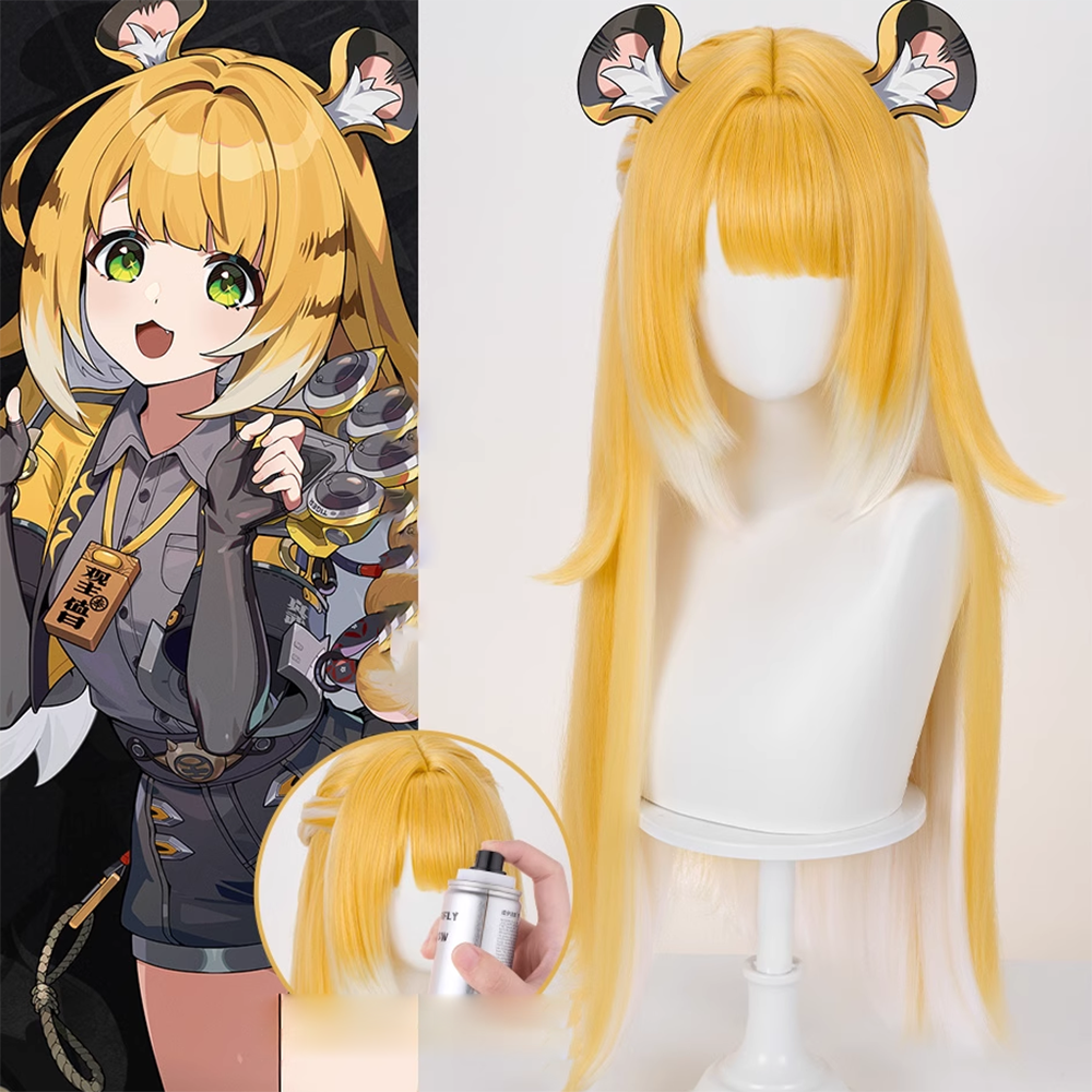 Zenless Zone Zero Ju Fufu Yellow Cosplay Wig