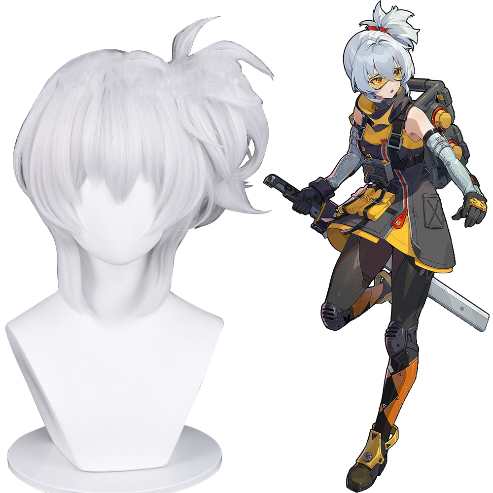 Zenless Zone Zero Soldier 11 White Cosplay Wig
