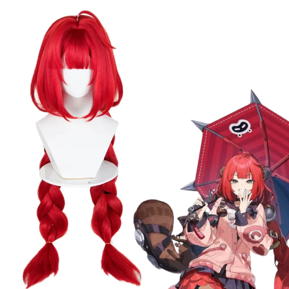 Zenless Zone Zero Ukinami Yuzuha Red Cosplay Wig