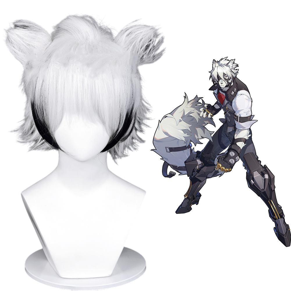 Zenless Zone Zero Von Lycaon Silver Cosplay Wig