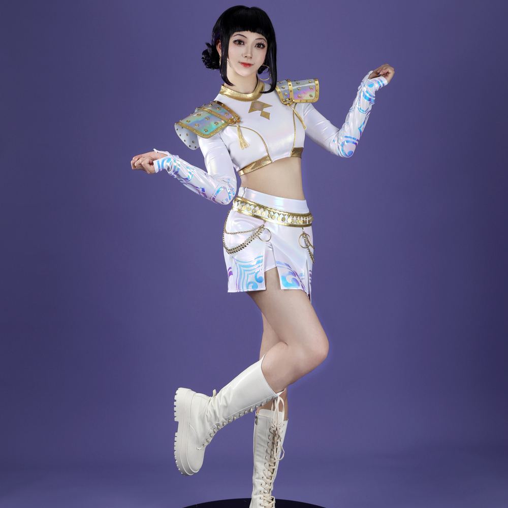 KPop Demon Hunters Zoey White The Best Stage Outfits Cosplay Costume Premium Edtion