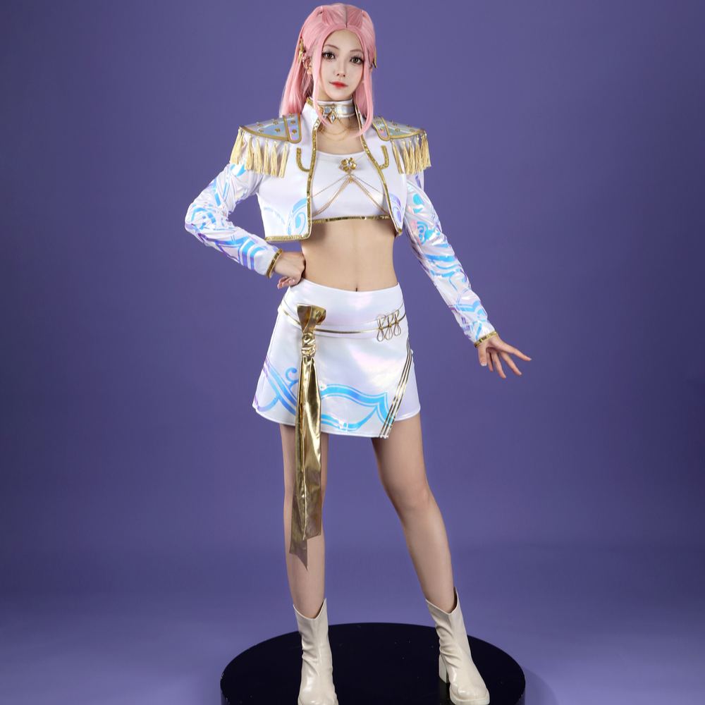 KPop Demon Hunters Mira White The Best Stage Outfits Cosplay Costume Premium Edtion