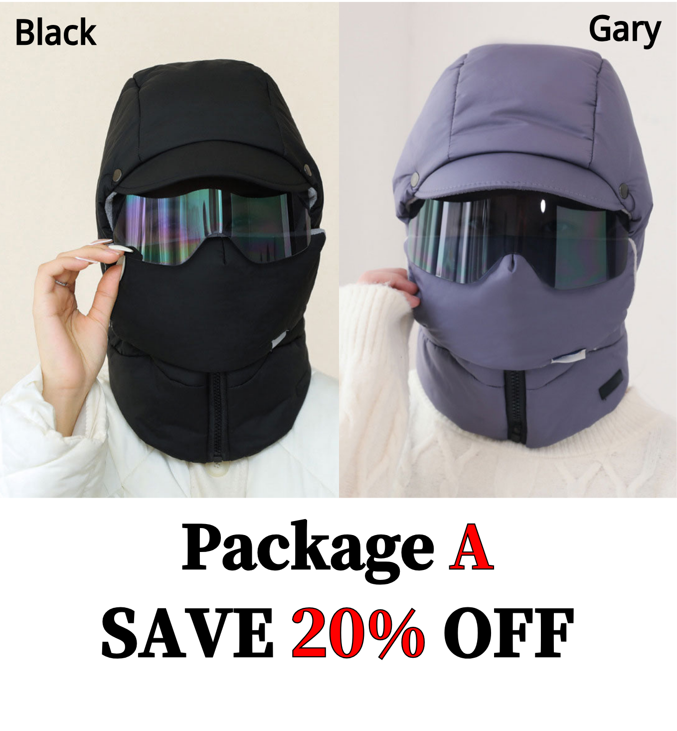 ❄️Winter Special Offer-4 In 1 Windproof Full Cover Outdoor Mask with Glasses