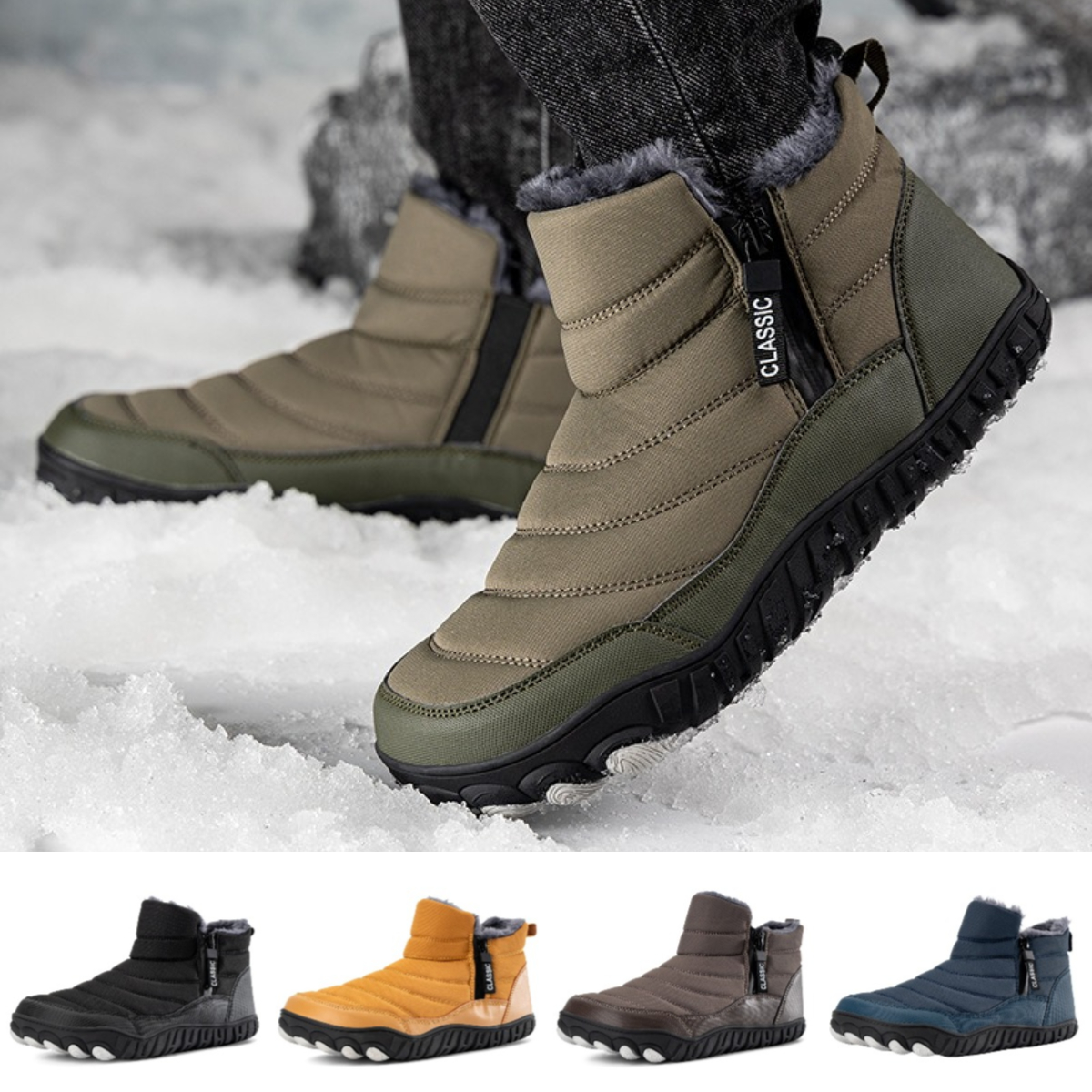 CozyFlow- Non-slip & Carbon Fiber Waterproof Winter Barefoot Shoes (Unisex)