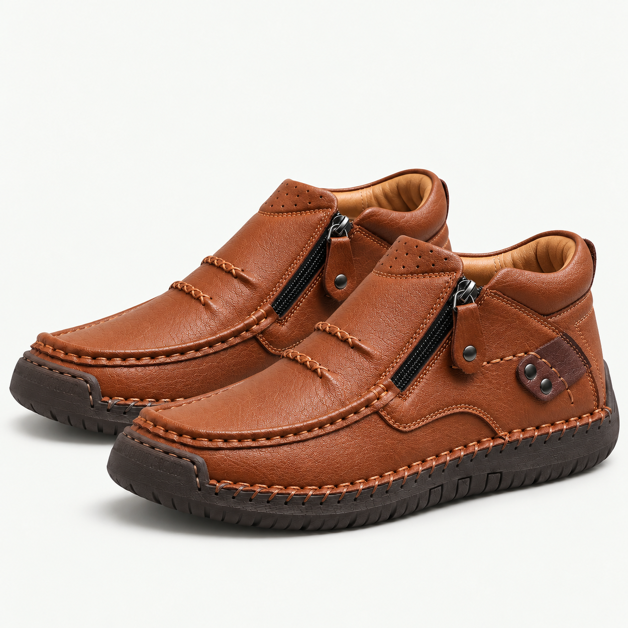🎁50% OFF on Christmas🌲Premium Handmade Leather Boots for Men | Arch Support & Wide Toe Box 