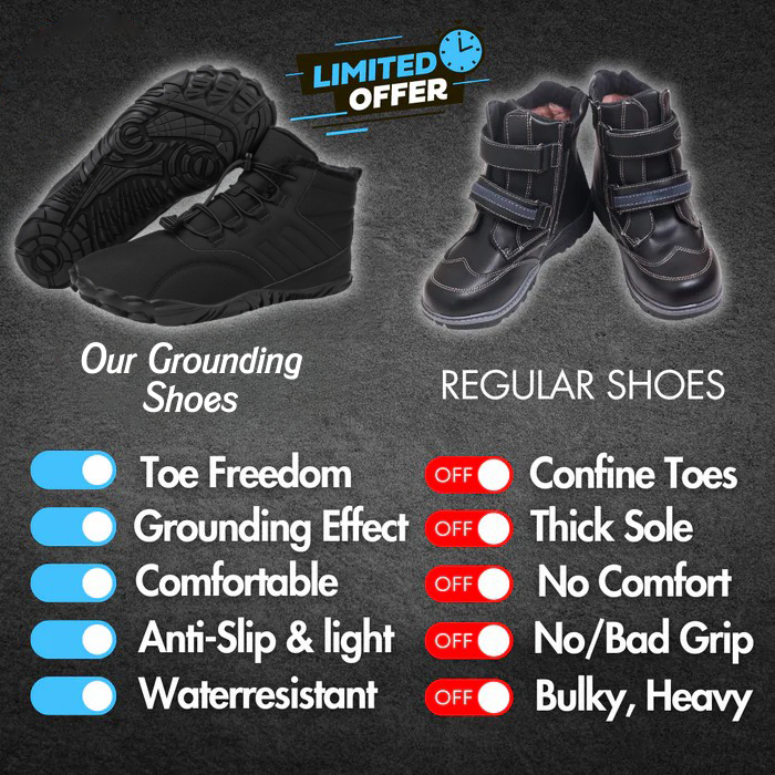 Kasdava - Non-slip & Waterproof Winter Grounding Barefoot Shoes (Unisex)