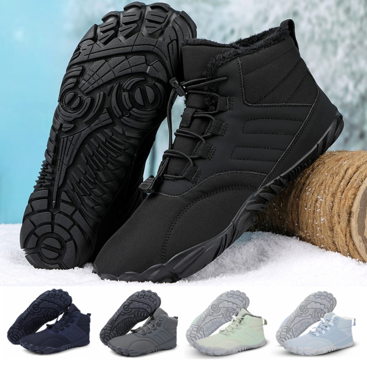 Caspar - Non-slip & Carbon Fiber Waterproof Winter Barefoot Shoes (Unisex)