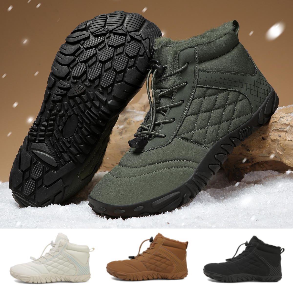 ❄️ArcticStride- Non-slip & Carbon Fiber Waterproof Winter Barefoot Shoes (Unisex)