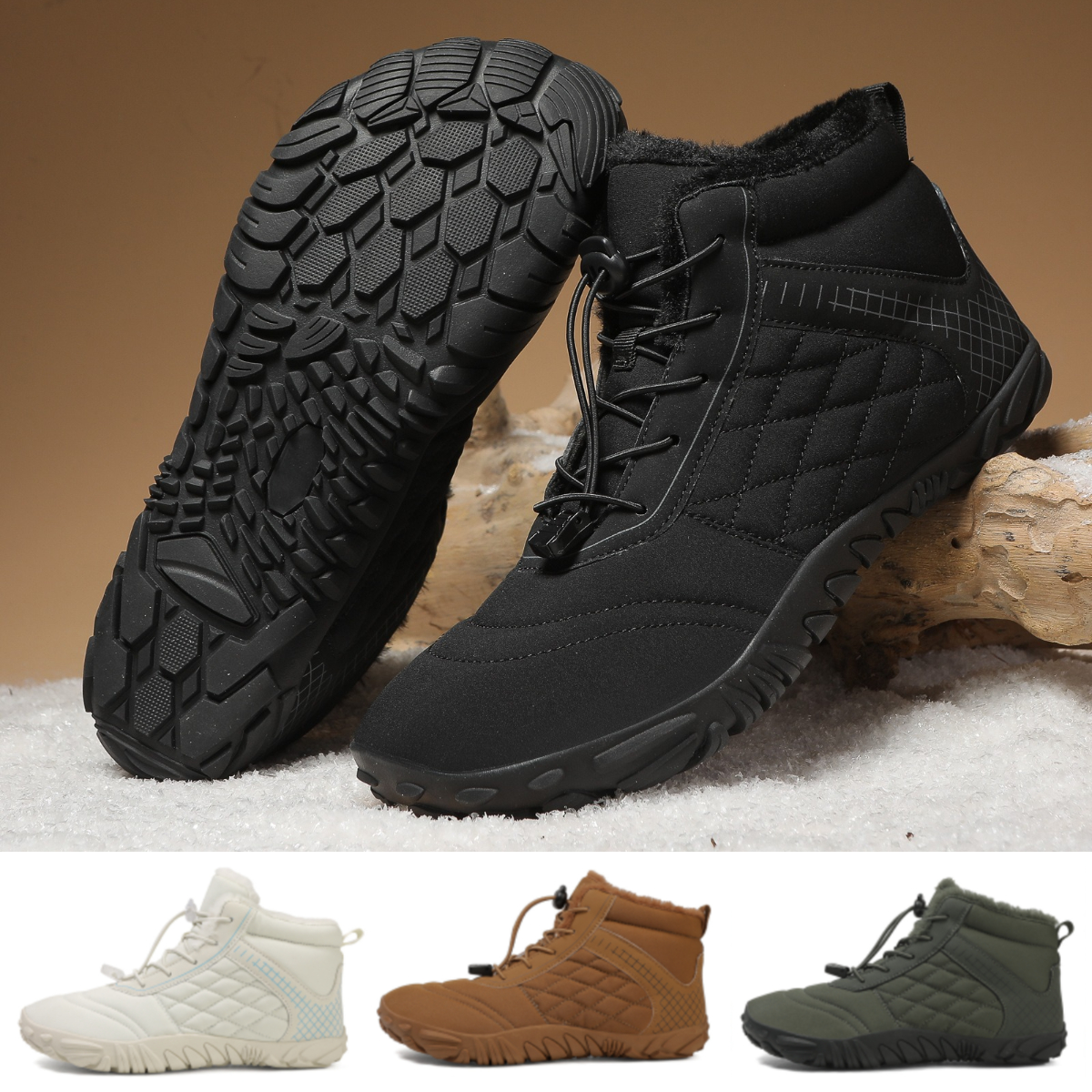 ❄️ArcticStride- Non-slip & Carbon Fiber Waterproof Winter Barefoot Shoes (Unisex)