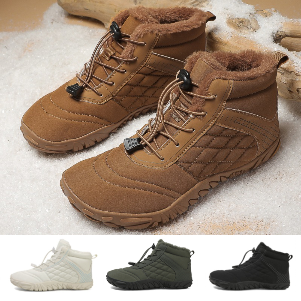 ❄️ArcticStride- Non-slip & Carbon Fiber Waterproof Winter Barefoot Shoes (Unisex)