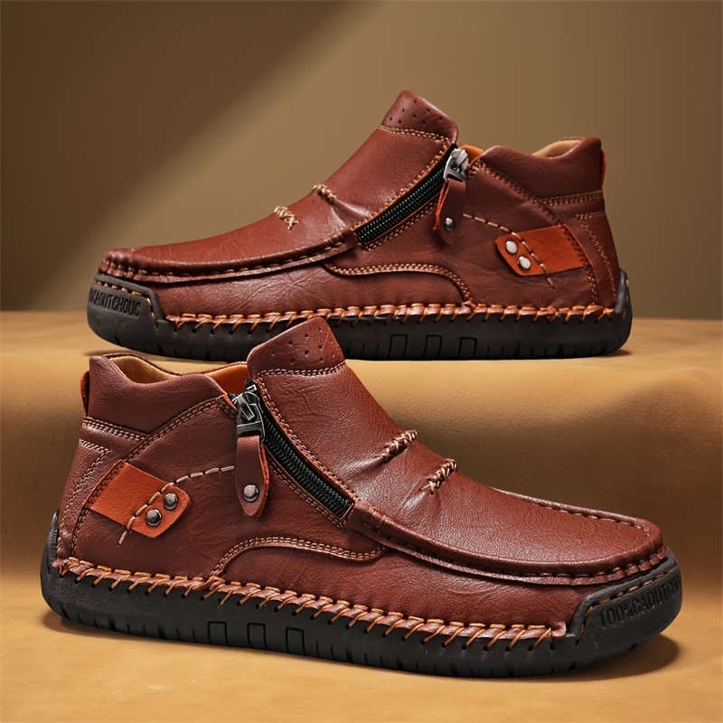 🔥2026 Trending Style👞Premium Handmade Leather Boots for Men | Arch Support & Wide Toe Box | 50% OFF