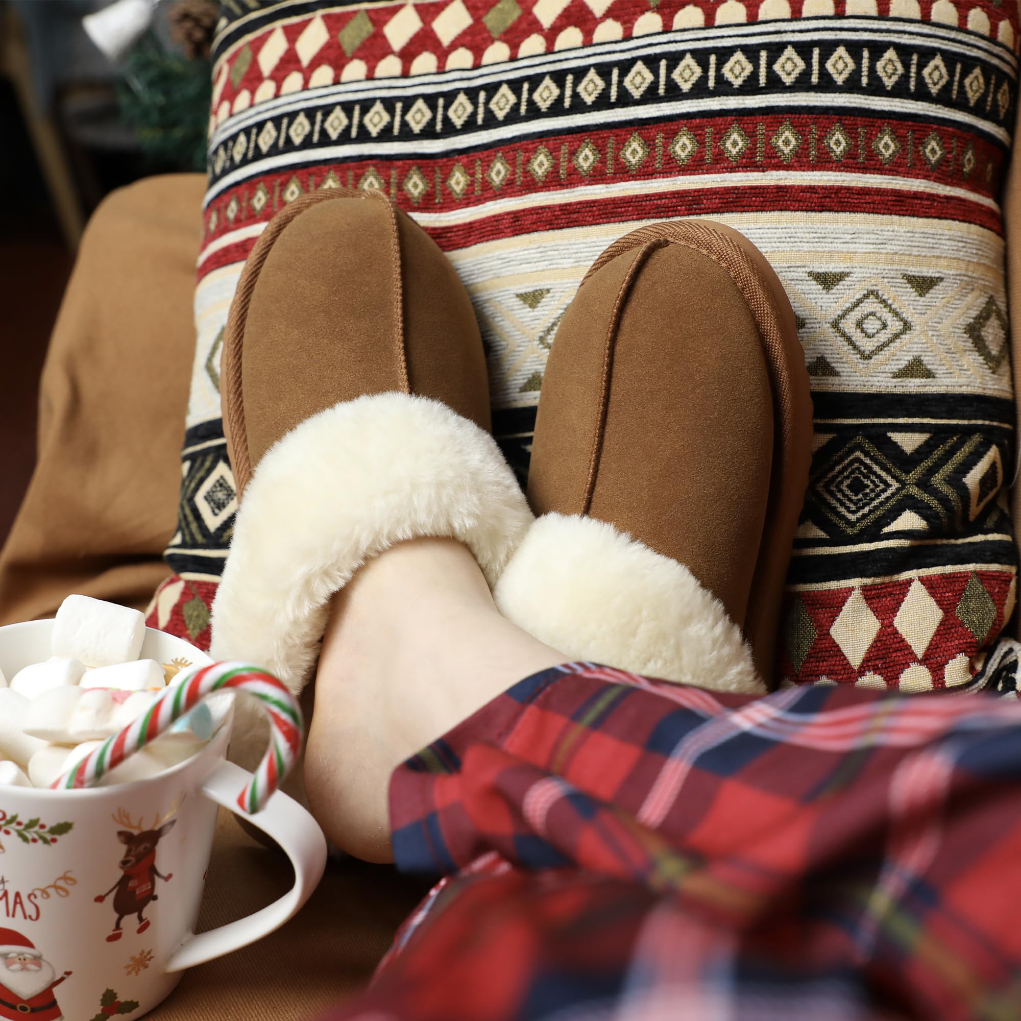 Fuzzy Winter Memory Foam Slippers