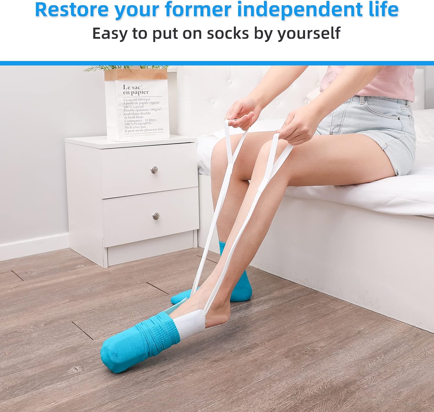 ✨No more bending down to put on socks--Sock Puller