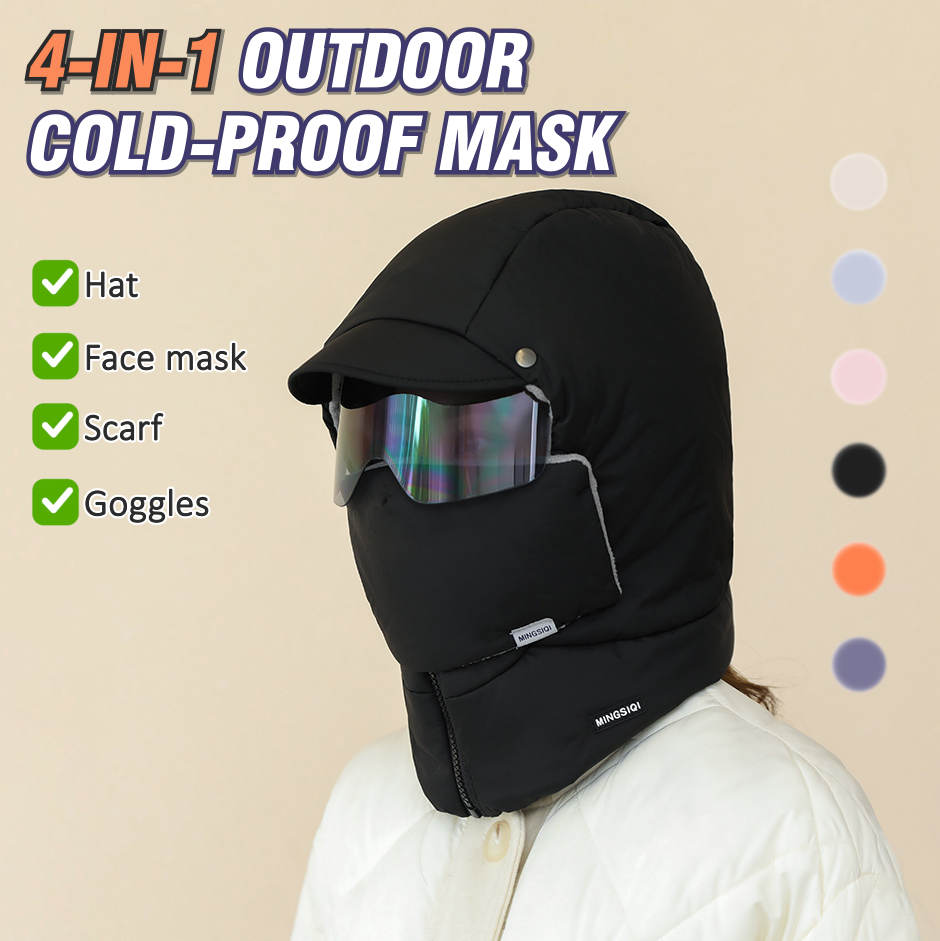 ❄️Winter Special Offer-4 In 1 Windproof Full Cover Outdoor Mask with Glasses