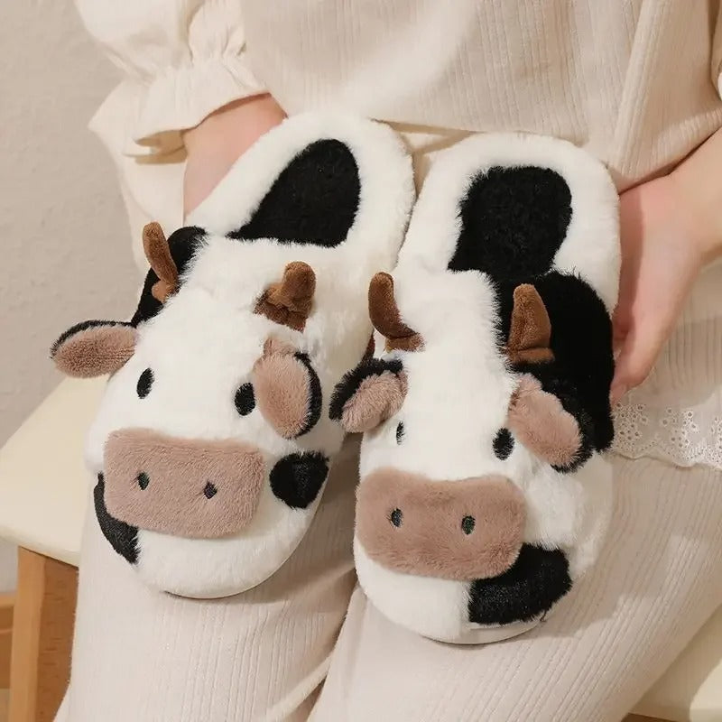 Grandpa's Heritage Organic Cotton Cow Slippers - 72hr Hand-Stitched Magic for Little Explorers