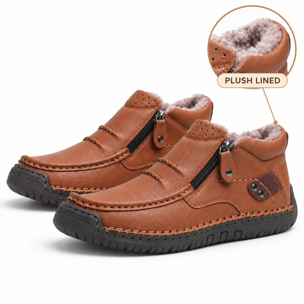 🎁50% OFF on Christmas🌲Premium Handmade Leather Boots for Men | Arch Support & Wide Toe Box 