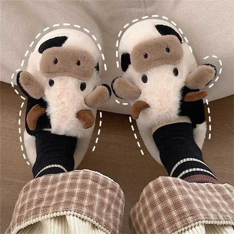 Grandpa's Heritage Organic Cotton Cow Slippers - 72hr Hand-Stitched Magic for Little Explorers
