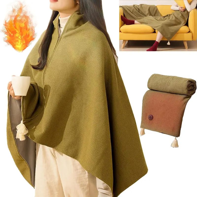🎁Christmas Best Winter Gifts🔥Portable Heated Shawl – Wearable Electric Heating Wrap