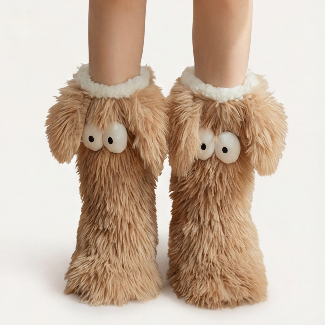 💗LAST DAY SALE 50% OFF⚡50K+ SOLD💕Fuzzlo – Fluffy Monster Home Socks