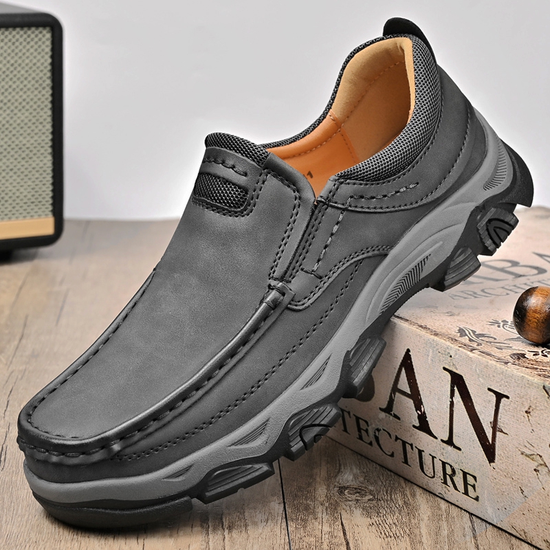 ⏰Promotion 50% OFF - Men's Orthopedic Walking Shoes Genuine Leather Slip On Loafers