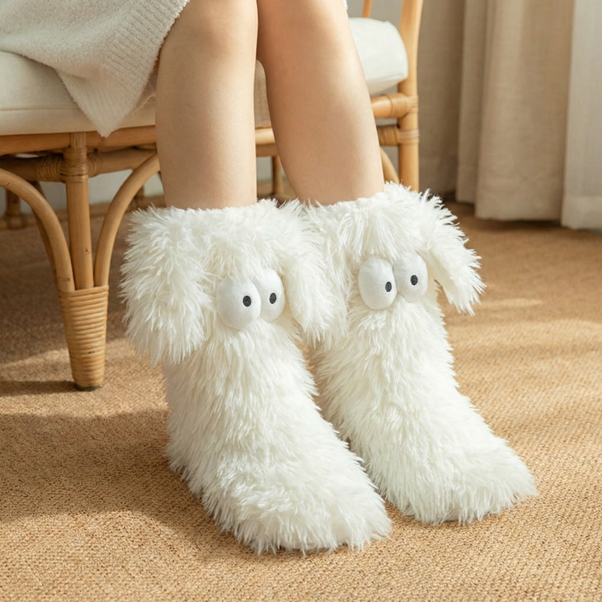 💗LAST DAY SALE 50% OFF⚡50K+ SOLD💕Fuzzlo – Fluffy Monster Home Socks