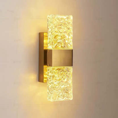 Kajetan Modern Rektangulär Metall Vägglampa, Guld