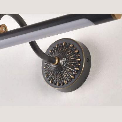 Ozawa Modern Enkel Svart Lässpotlight Justerbar Metall/Trä Vägglampa Sovrum