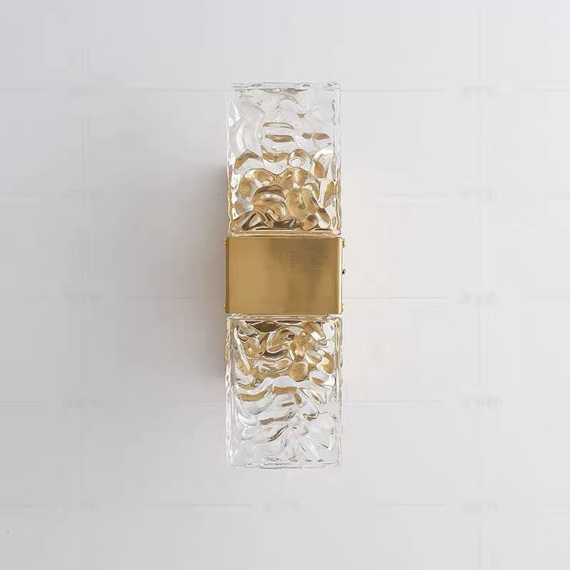Kajetan Modern Rektangulär Metall Vägglampa, Guld