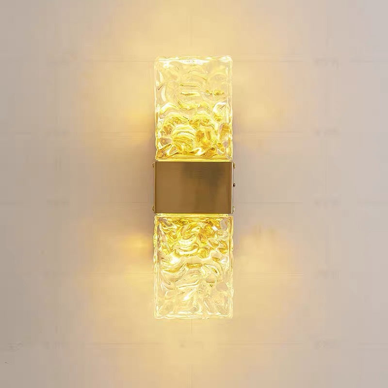 Kajetan Modern Rektangulär Metall Vägglampa, Guld