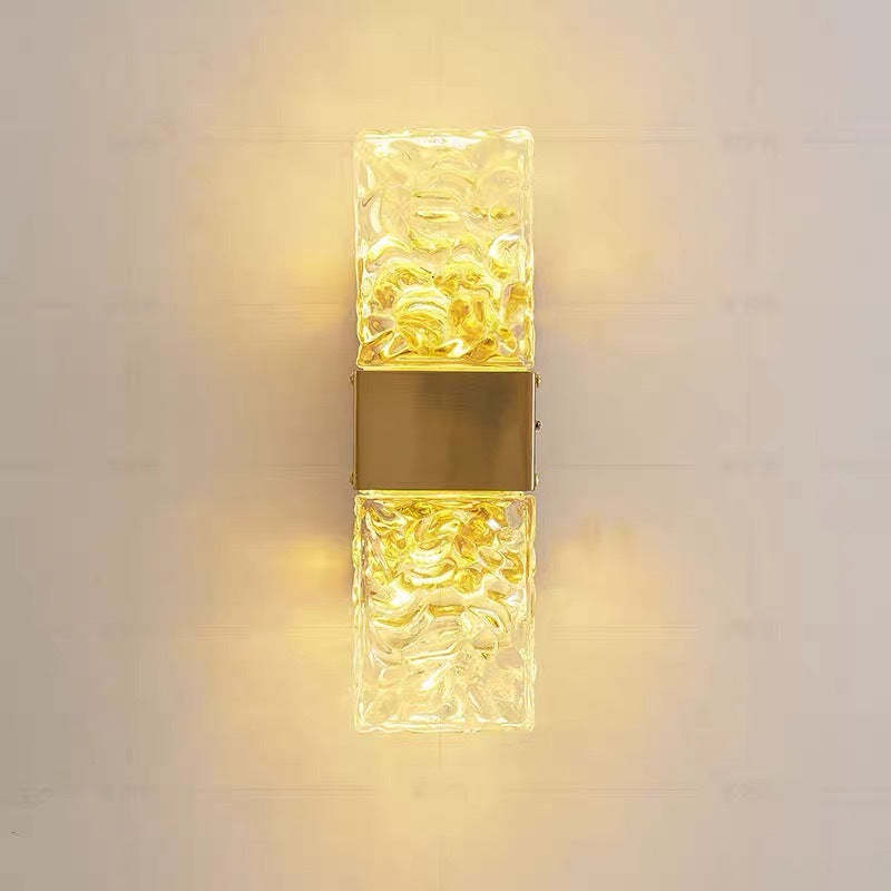 Kajetan Modern Rektangulär Metall Vägglampa, Guld