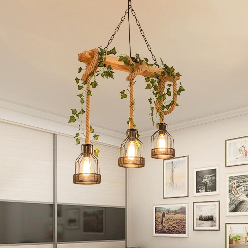 Modern Design Trä Metall LED Pendellampa Vardagsrum Sovrum | Las Sola