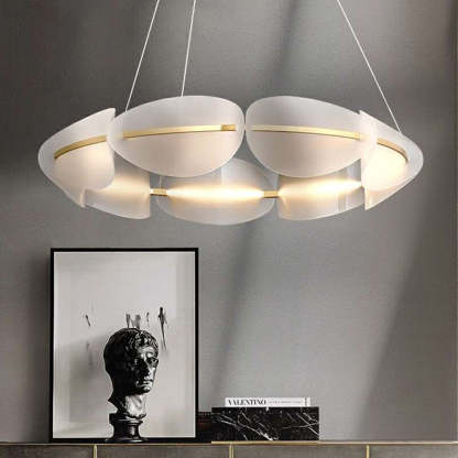 Bella Modern Ring, Modern Design Metall LED Pendellampor, Sovrum/Matsal Guld/Vit