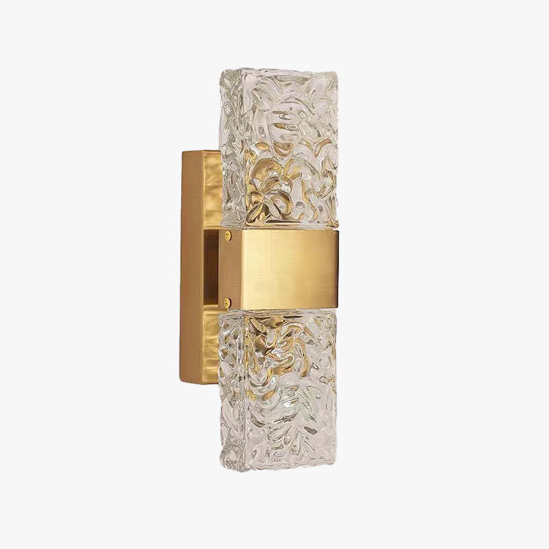 Kajetan Modern Rektangulär Metall Vägglampa, Guld