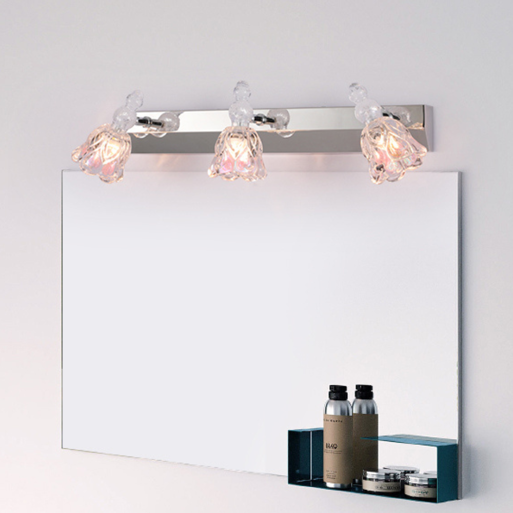 Félicie Vägglampa Med Modern Blomma, Rosa, Badrum