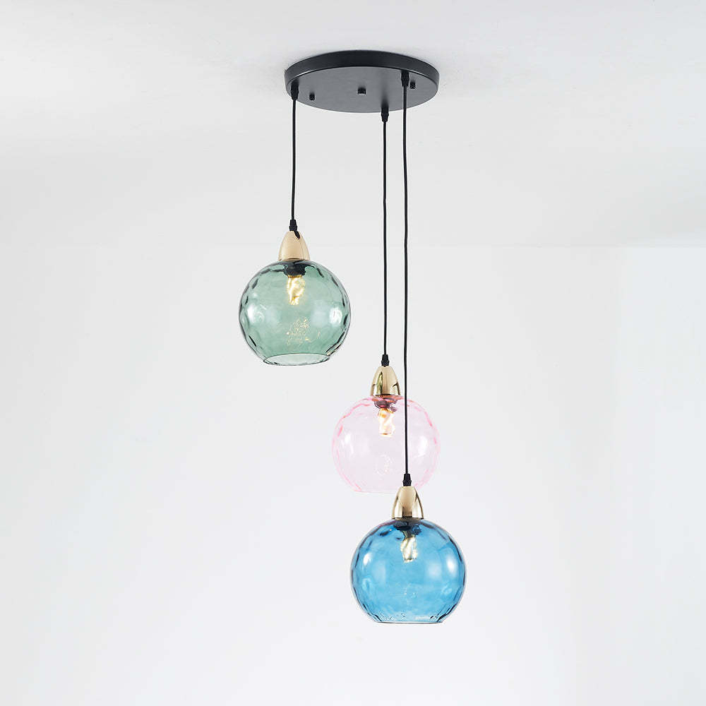 Hailie Färg Glas Pendellampa Klot Vardagsrum/Matsal/Sovrum