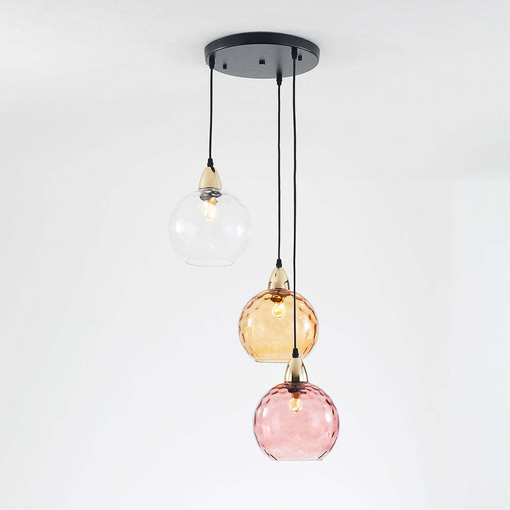 Hailie Färg Glas Pendellampa Klot Vardagsrum/Matsal/Sovrum