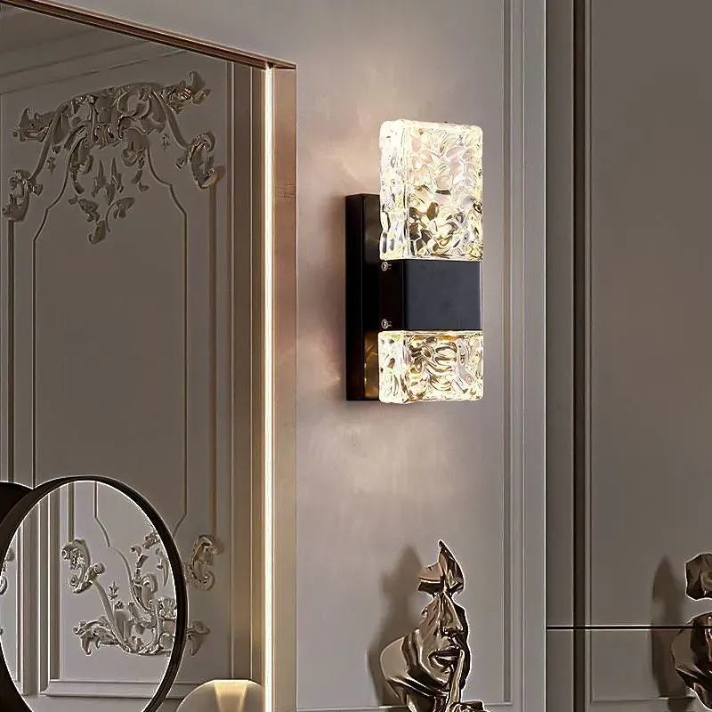 Kajetan Modern Rektangulär Metall Vägglampa, Guld