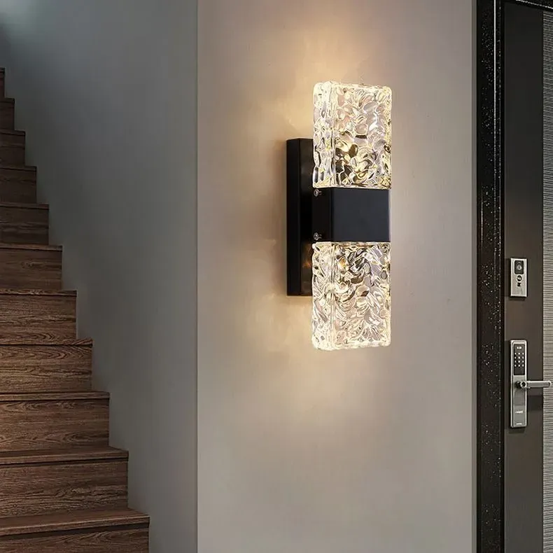 Kajetan Modern Rektangulär Metall Vägglampa, Guld