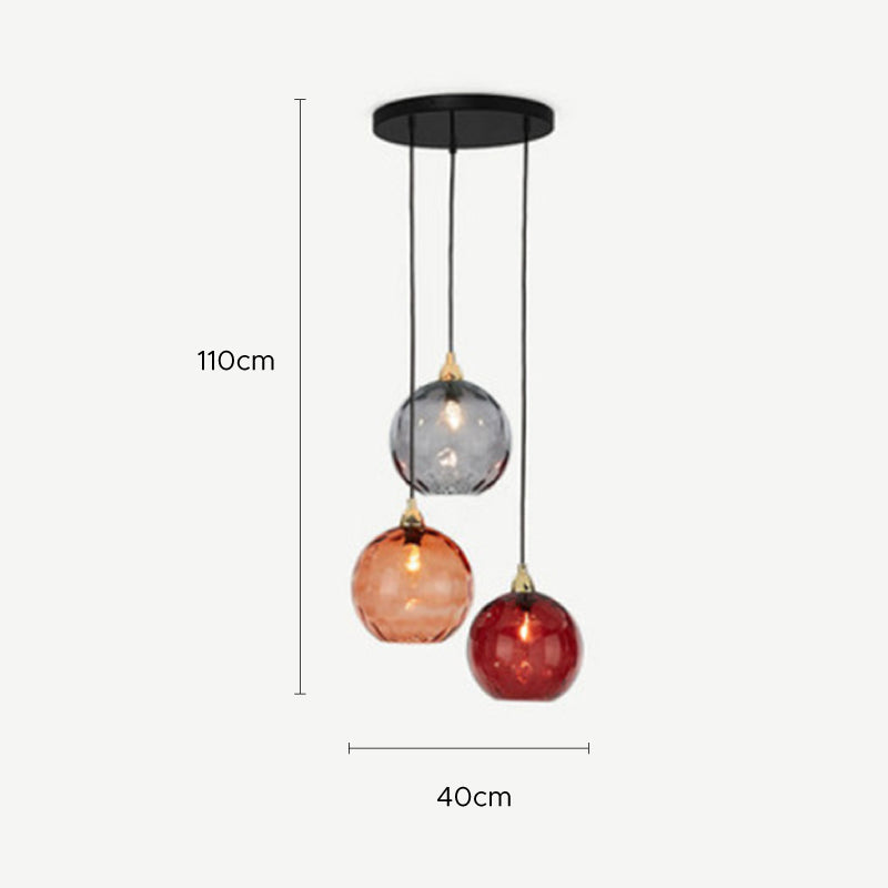 Hailie Färg Glas Pendellampa Klot Vardagsrum/Matsal/Sovrum