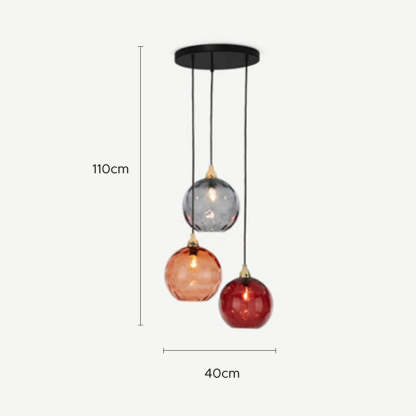 Hailie Färg Glas Pendellampa Klot Vardagsrum/Matsal/Sovrum