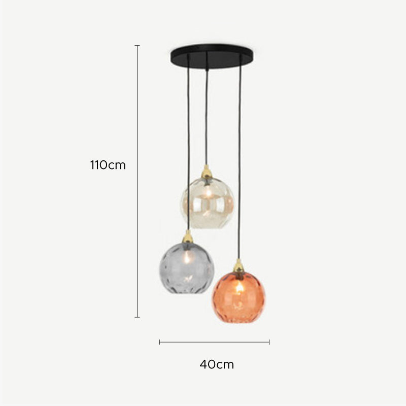 Hailie Färg Glas Pendellampa Klot Vardagsrum/Matsal/Sovrum