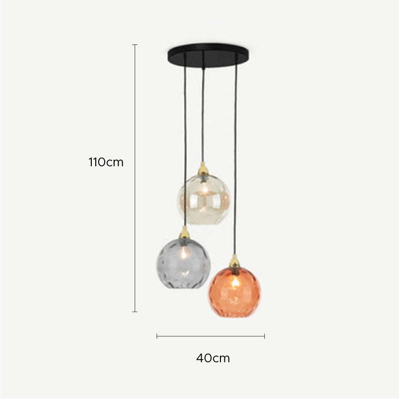 Hailie Färg Glas Pendellampa Klot Vardagsrum/Matsal/Sovrum