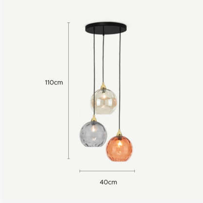 Hailie Färg Glas Pendellampa Klot Vardagsrum/Matsal/Sovrum