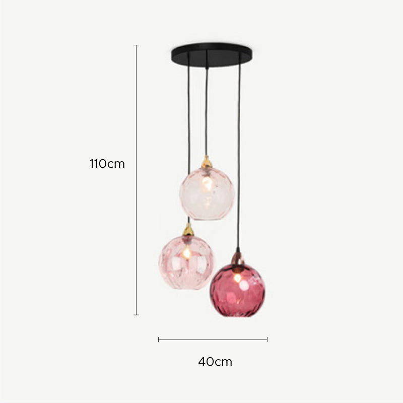 Hailie Färg Glas Pendellampa Klot Vardagsrum/Matsal/Sovrum