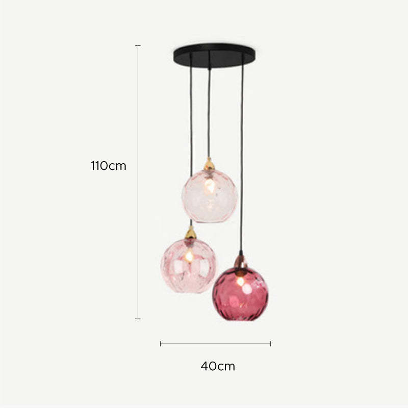 Hailie Färg Glas Pendellampa Klot Vardagsrum/Matsal/Sovrum