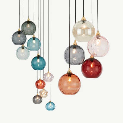 Hailie Färg Glas Pendellampa Klot Vardagsrum/Matsal/Sovrum