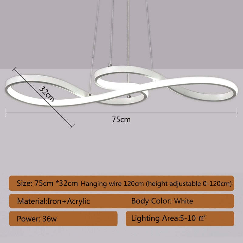 Louise Modern Design LED Pendellampor Musiknot Svart/Vit Guld Järn/Silikonlist Vardagsrum/Sovrum
