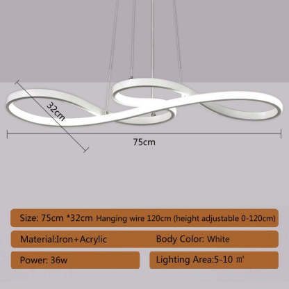 Louise Modern Design LED Pendellampor Musiknot Svart/Vit Guld Järn/Silikonlist Vardagsrum/Sovrum