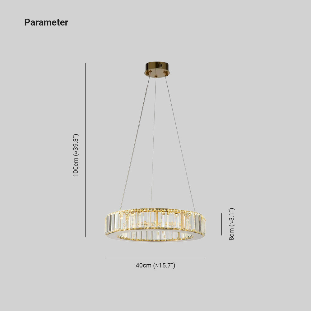 Marilyn Elegant Round Crystal Chandelier, Clear