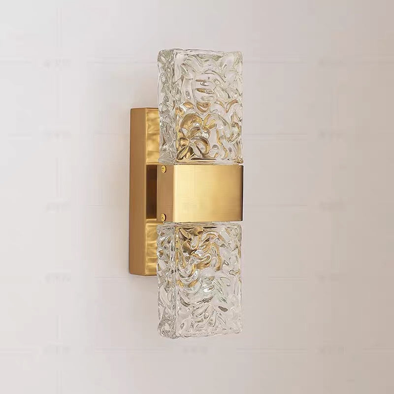 Kajetan Modern Rektangulär Metall Vägglampa, Guld